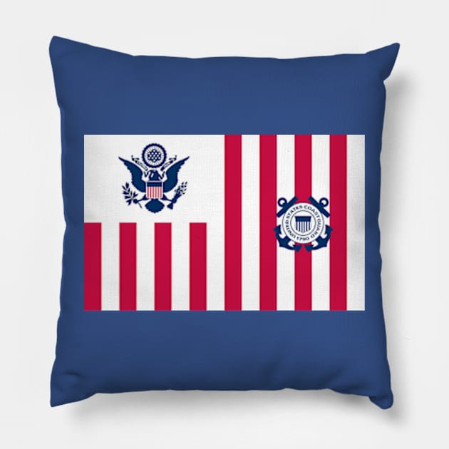 U.S. Coast Guard Ensign Pillow by Desert Owl Designs