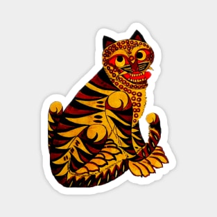 Korean Folk Art Happy Tiger Magnet