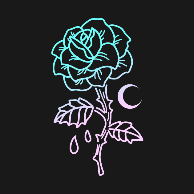 Pastel Goth Flower Emo Aesthetic Clothes Rose by wbdesignz