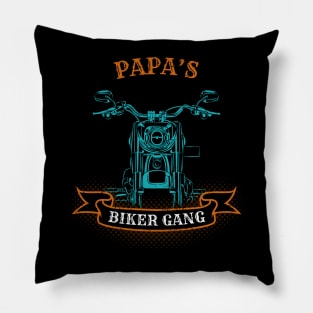 Papa's Biker Gang Father's Day Pillow