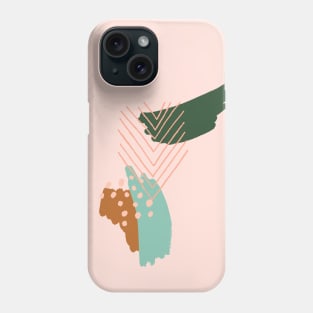 Brush Abstract in Blush Phone Case