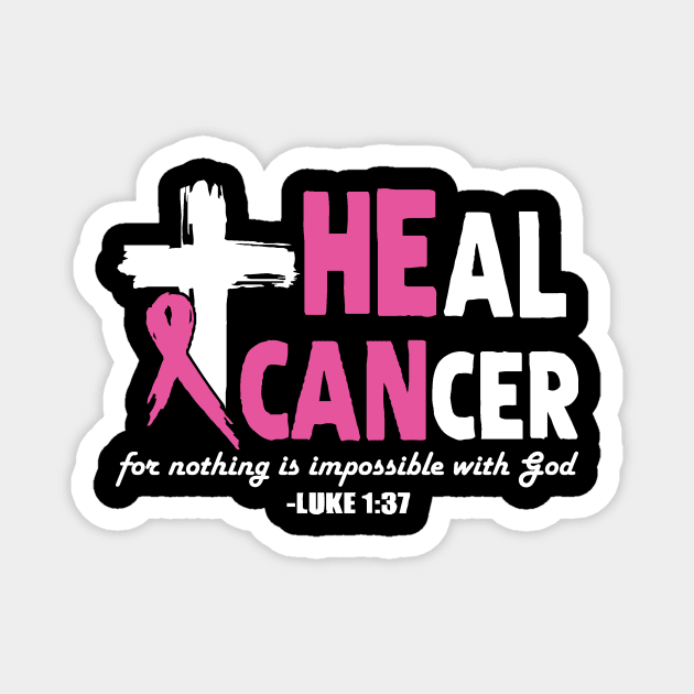 Heal Cancer God Jesus Cross Magnet by The WYLD Tribe