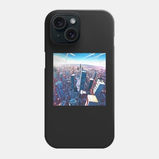 Futuristic Cyberpunk City Sunset Landscape 2 Phone Case