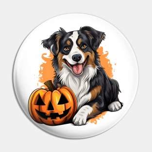 Halloween Australian Shepherd Dog #2 Pin