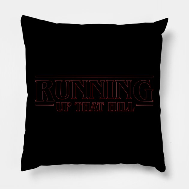 Running up that hill - Vecna Red Pillow by GlennTKD