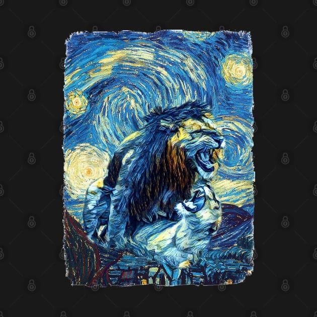 Mafia Lion Van Gogh Style by todos