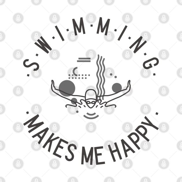 Swimming makes me happy! by Fun Graffix!