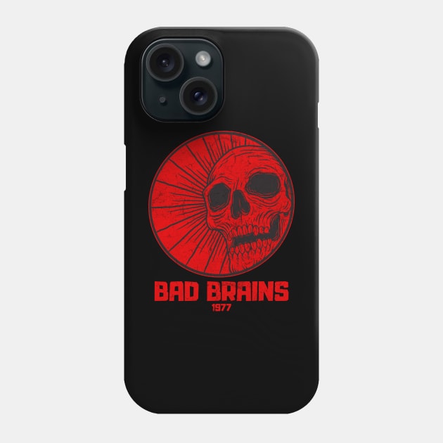 skull red bad brains vintage vibes Phone Case by lord cobra