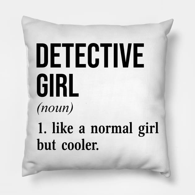 Detective Girl Pillow by conirop