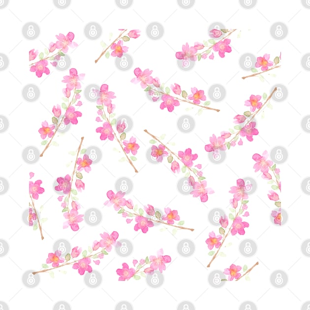 Watercolor Floral blossoms | Pattern by Harpleydesign