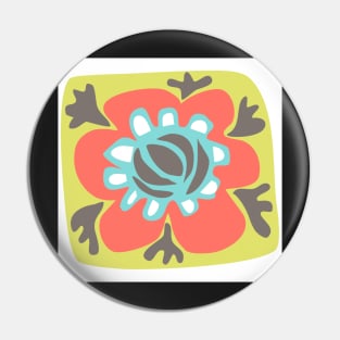 1960s Mod Retro Flower Pin