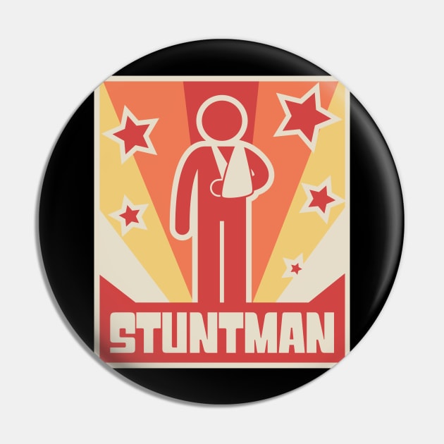 Stuntman Fractured Broken Hand Get Well Gift Pin by MeatMan