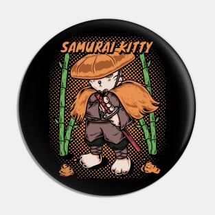 Samurai Kitty Pin