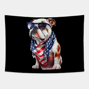 Independence Day Dog Tapestry