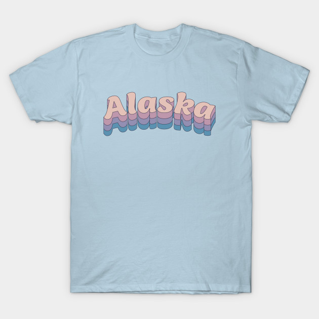 Disover Alaska State Retro Happy Arc - Alaska - T-Shirt