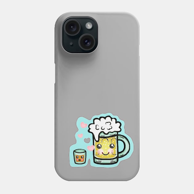 Shot and Beer Aqua Phone Case by FranBail