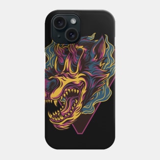 Trippy artistic Wild Wolf Phone Case