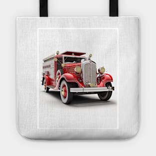 Art Deco Fire Truck Tote