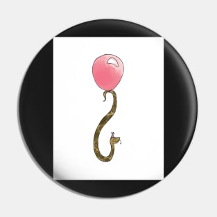 Snake with Balloon - Happy Birthday Pin