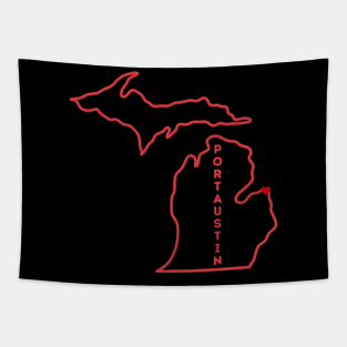 Port Austin MI Love (Red) Tapestry