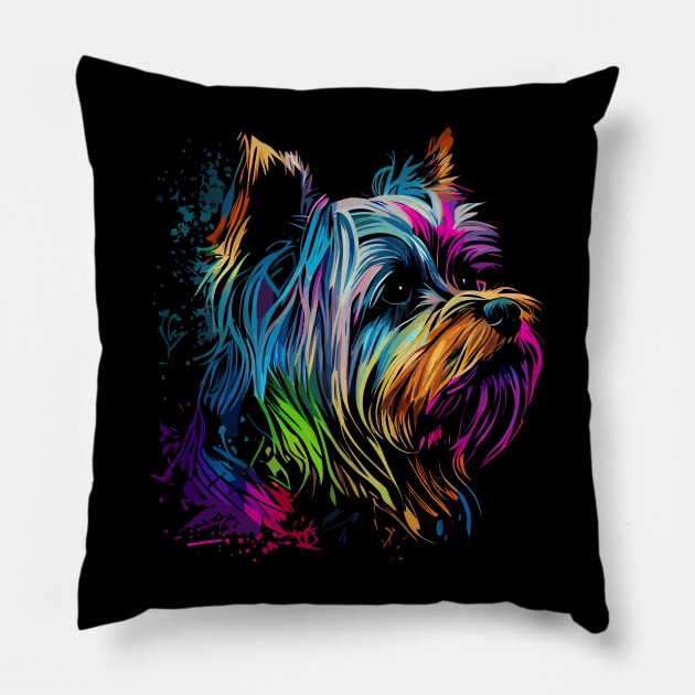 Yorkshire Terrier Pillow by JH Mart