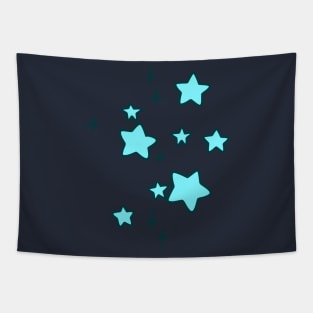 Blue Stars and Sparkles Tapestry