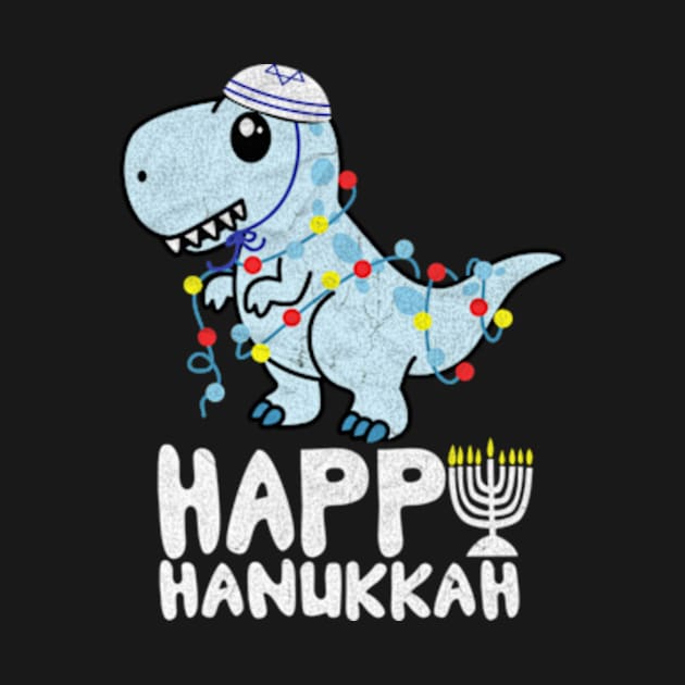 Jewish Menorasaurus Rex FunnyT Rex Dinosaur Hanukkah by larfly