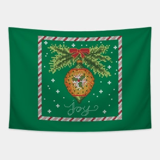 Festive Holiday Joy Tapestry