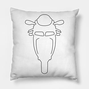 Ducati 916 outline graphic (black) Pillow