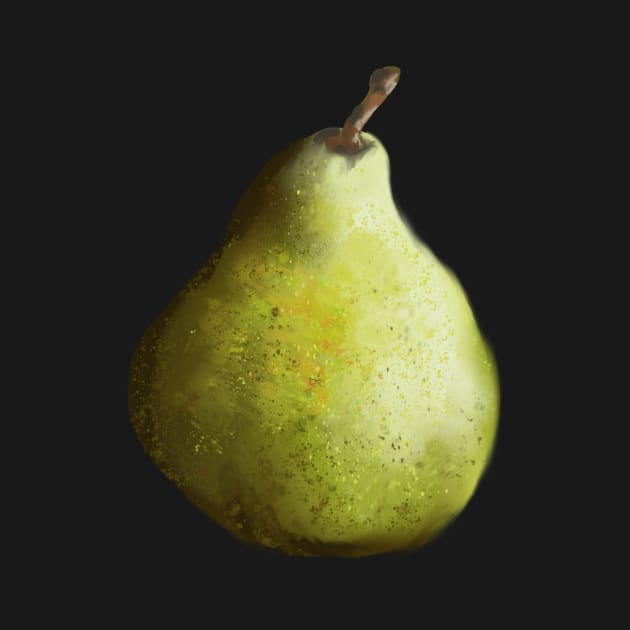 Pear on black by missdebi27