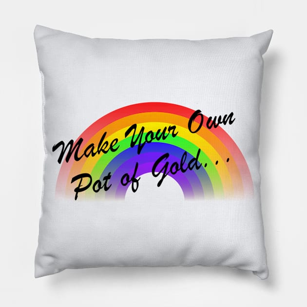 Make Your Own Pot of Gold... Pillow by MotorcycleTravelsSite