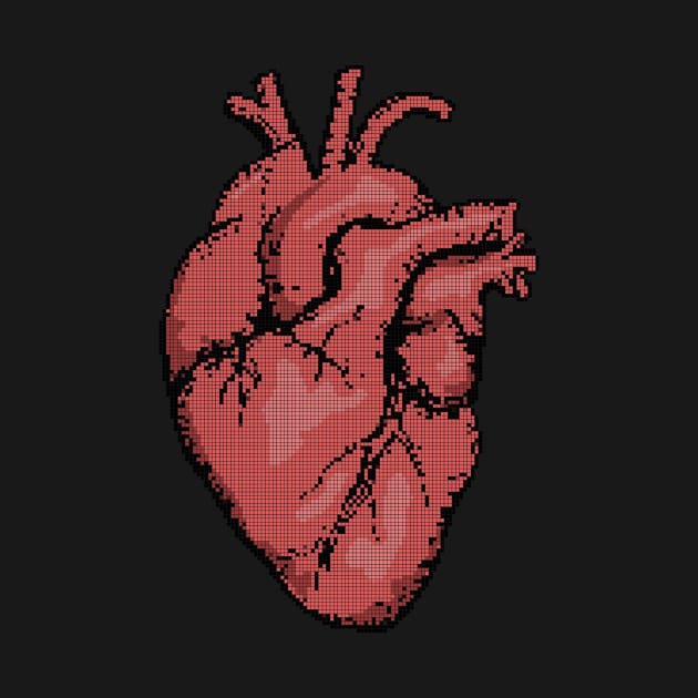 Pixel heart - low-bit graphics - gift idea by sweetczak