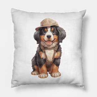 Farmer Bernese Mountain Dog Pillow