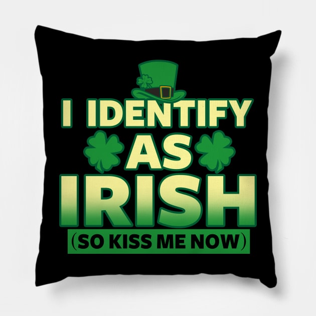 Saint Patrick's Day Funny Irish Kiss Me Meme Pillow by BoggsNicolas