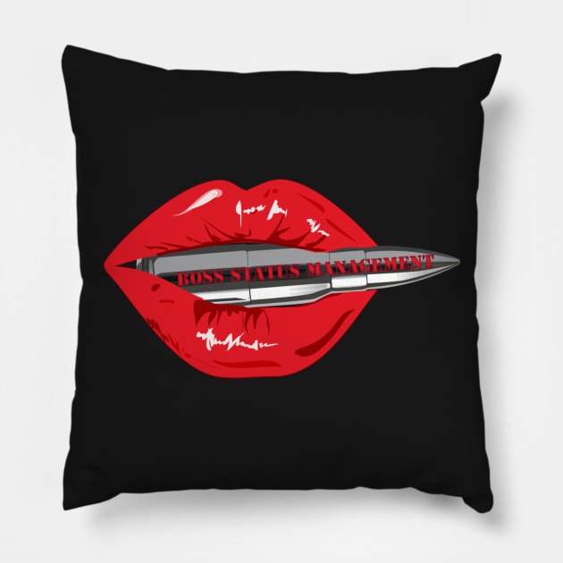 Red Bullet Lips Pillow by sherice