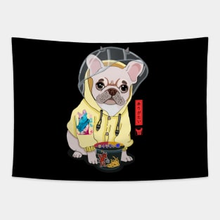 Frenchie Noodle Love Tapestry