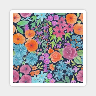 Floral watercolor pattern Magnet