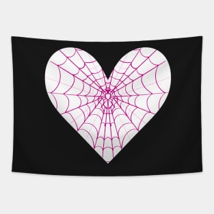 Spider Web Heart V10 Tapestry