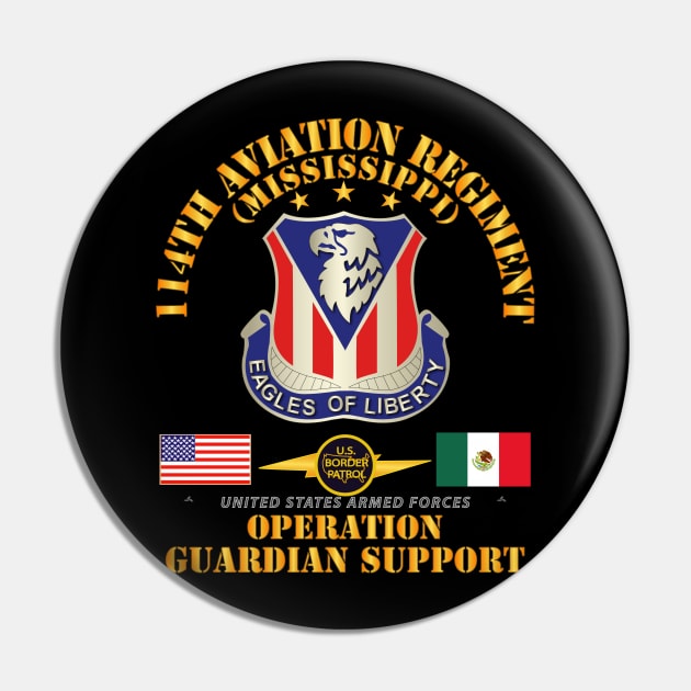 Guardian Support - 114th Aviation Regiment w Border Patrol Pin by twix123844