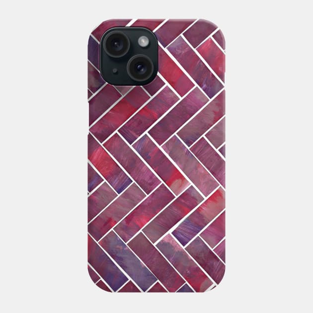 Pink Herringbone Phone Case by Kyko619