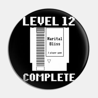 Level 12 Complete  Couples 12th Wedding Pin