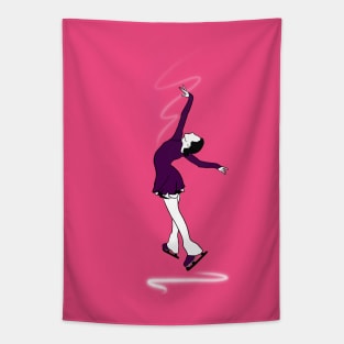 Figure Skater Illustration Tapestry