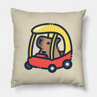 Capybara Riding Toy Car Pillow