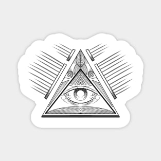 Illuminati Illuminating Sight All Seeing Eye Magnet