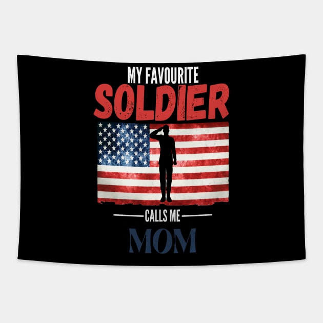 My favorite soldier calls me mom 3 Tapestry by JustBeSatisfied