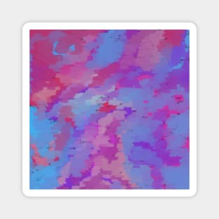 Pink purple abstract paint strokes digital art Magnet