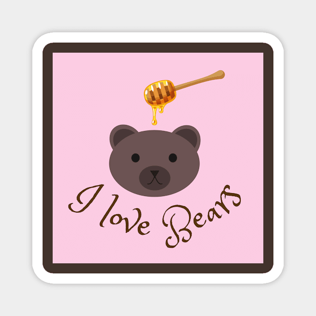 I Love Bears Magnet by livmilano