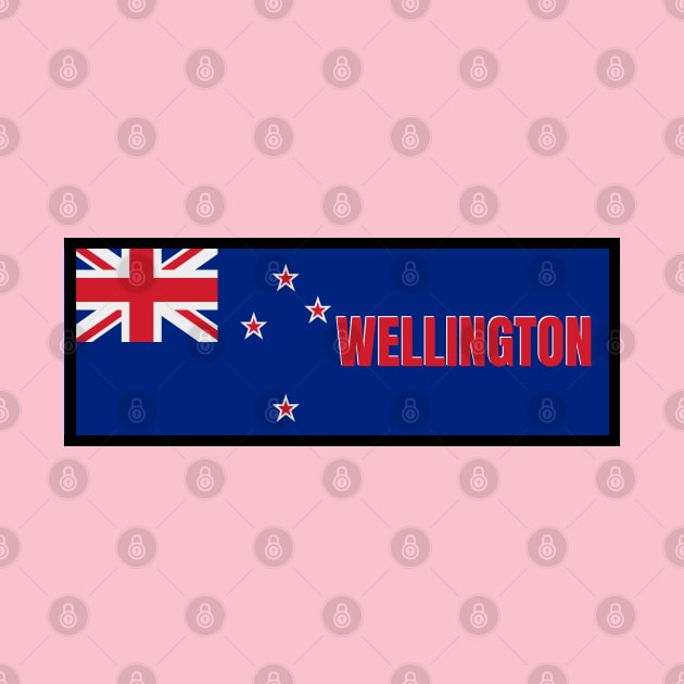 Wellington City in New Zealand Flag by aybe7elf