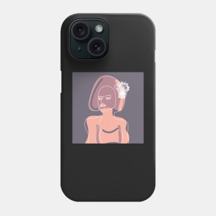 Woman with flowers Phone Case