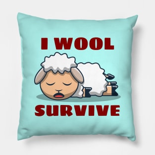 I Wool Survive | Sheep Pun Pillow